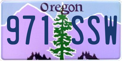 OR license plate 971SSW