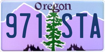 OR license plate 971STA