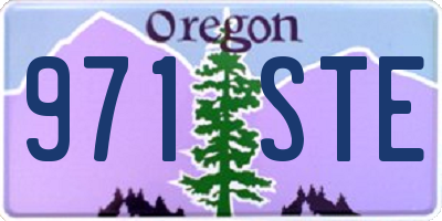 OR license plate 971STE