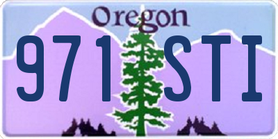 OR license plate 971STI