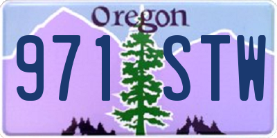 OR license plate 971STW