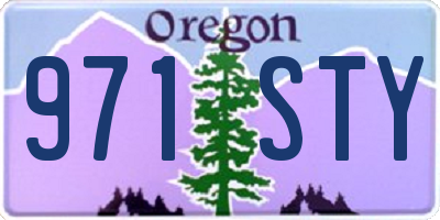 OR license plate 971STY