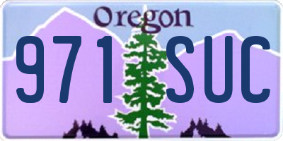 OR license plate 971SUC