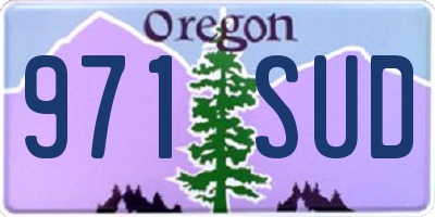 OR license plate 971SUD