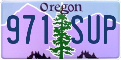 OR license plate 971SUP