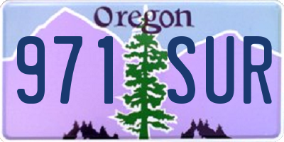 OR license plate 971SUR