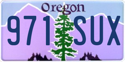 OR license plate 971SUX