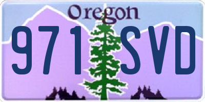 OR license plate 971SVD