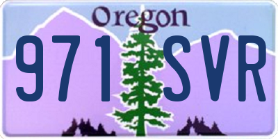 OR license plate 971SVR