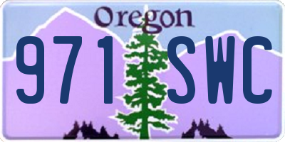 OR license plate 971SWC