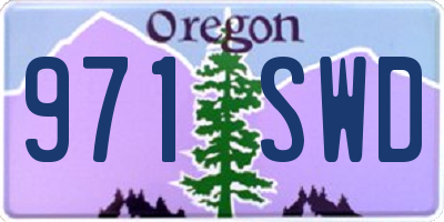 OR license plate 971SWD