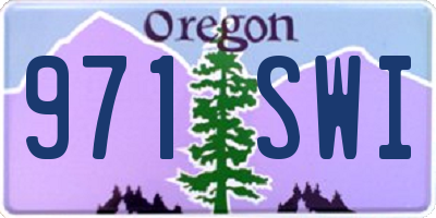 OR license plate 971SWI