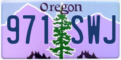 OR license plate 971SWJ