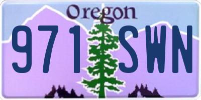 OR license plate 971SWN
