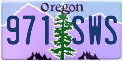 OR license plate 971SWS