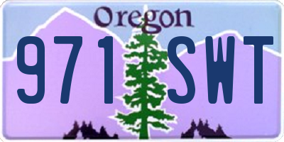 OR license plate 971SWT