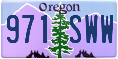 OR license plate 971SWW