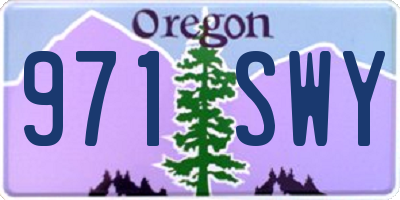 OR license plate 971SWY