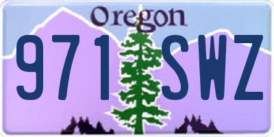 OR license plate 971SWZ