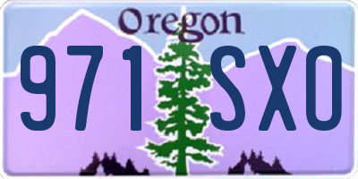 OR license plate 971SXO