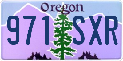 OR license plate 971SXR