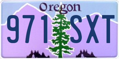 OR license plate 971SXT
