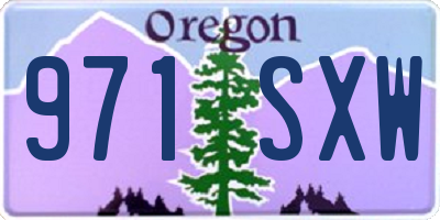 OR license plate 971SXW