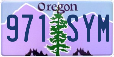OR license plate 971SYM