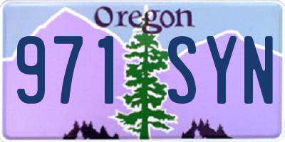 OR license plate 971SYN