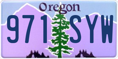 OR license plate 971SYW