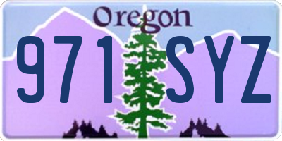 OR license plate 971SYZ