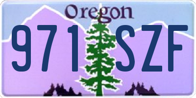 OR license plate 971SZF