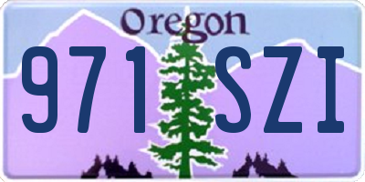 OR license plate 971SZI