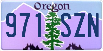 OR license plate 971SZN