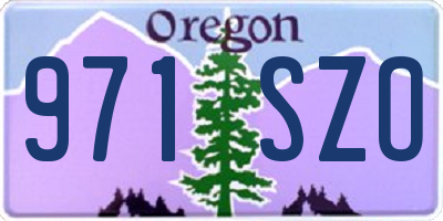 OR license plate 971SZO