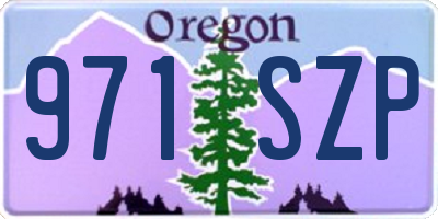 OR license plate 971SZP