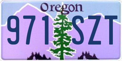 OR license plate 971SZT