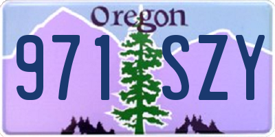 OR license plate 971SZY