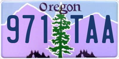 OR license plate 971TAA