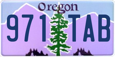 OR license plate 971TAB