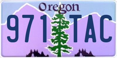 OR license plate 971TAC