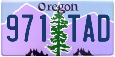 OR license plate 971TAD
