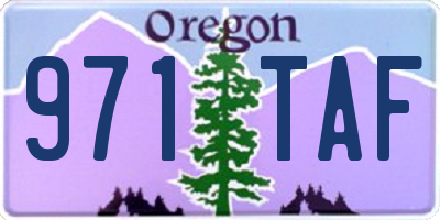 OR license plate 971TAF