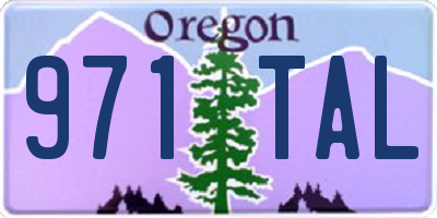 OR license plate 971TAL
