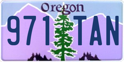OR license plate 971TAN