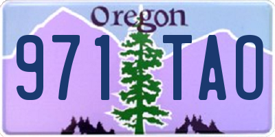 OR license plate 971TAO