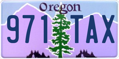 OR license plate 971TAX