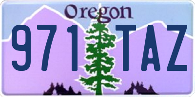 OR license plate 971TAZ