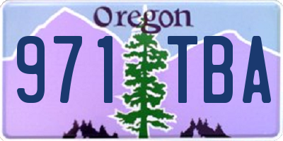 OR license plate 971TBA