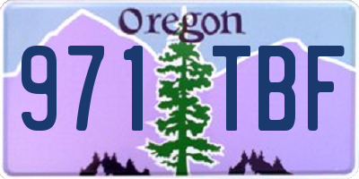 OR license plate 971TBF